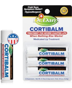 Dr. Dans CortiBalm Lip Balm Patented Formula 0.14 Ounces (3-Pack)