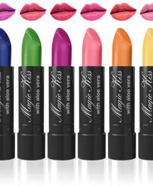 Magic Kiss Color Changing Matte 6 Piece Lipstick Set infused with Aloe Vera Made in USA (Colors of Aloha 1)