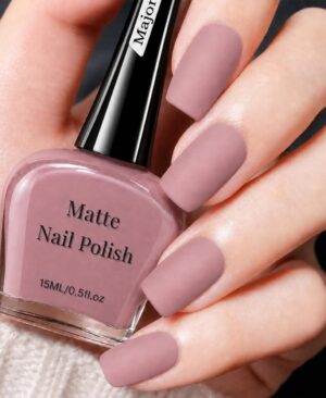 Major Dijit Matte Rosy Brown Nail Polish, Velvet Flat Finish, Long-Lasting