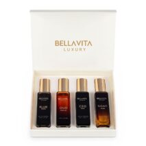 Bella Vita Organic Man Luxury Perfume Gift Set 4x20 ML for Men with Dominus, Oud, CEO, Impact Perfume|Woody, Citrusy Long Lasting EDP & EDC Fragrance Scent |80 ML