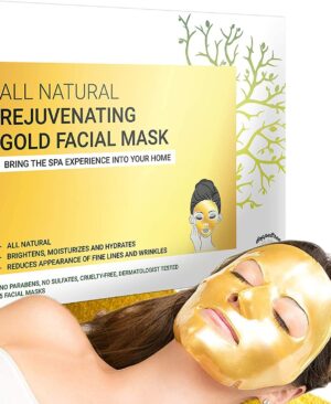 Doppeltree Hydrogel Facial Sheet Masks with 24K Gold, Collagen, vitamin C