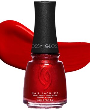 China Glaze CG Lacquer Red-Pearl – Vibrant Red Nail Polish, Quick Dry, Chip Resistant, Shimmer Glossy Finish for Salon & DIY Manicure, 0.5 fl oz