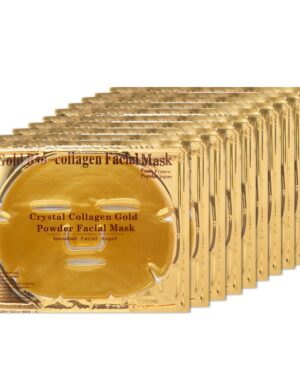 Collagen Facial Masks (10-Pc) - Vegan Gold Facial Mask - Anti Aging,Puffiness, Moisturizing, Deep Tissue Rejuvenation and Hydrates Skin