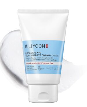 Illiyoon Ceramide Ato Concentrate Cream | Moisturizer for Dry & Sensitive Skin, 100hr Lasting Hydration, For Face & Body, Gentle for Infants, Moisture Barrier Repair, Vegan Certified, 6.76 fl.oz.
