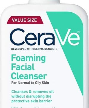 CeraVe Foaming Facial Cleanser, Face Wash for Oily Skin, 16fl oz