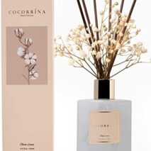 Cocorrína Reed Diffuser Set, Clean Linen 6.7 fl oz Scented Diffuser with Sticks Home Fragrance Reed Diffuser for Bathroom Shelf Décor