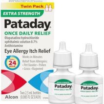 Extra Strength Pataday Once Daily Allergy Itch Relief Drops, 2.5 mL, 2 Pack