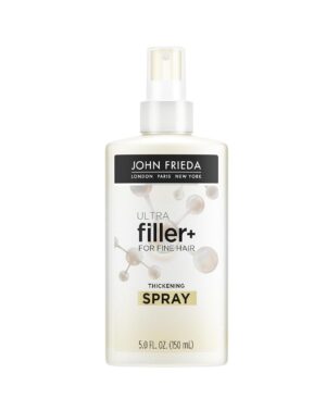 John Frieda ULTRAfiller+ Thickening Spray, Thickening & Strengthening Spray for Damaged or Thin Hair, Infused with Biotin and Hyaluronic Acid to Strengthen Hair for Thicker Fuller Results, 5 Oz