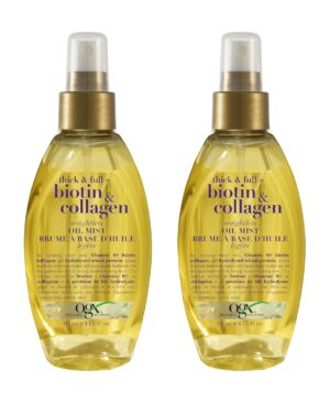 OGX Thick & Full Biotin & Collagen Weightless Oil Mist, 4 Fl Oz, 2 Pack