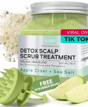 Apple Cider & Sea Salt Green Scalp Scrub Sulfate Free with 10% AHA & BHA