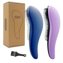 WYNK Detangling Hairbrush Detangler 2 Pack for Adults & Kids, Matte Blue