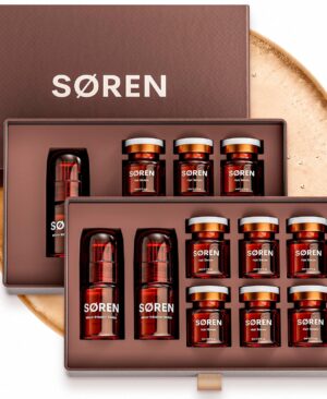 SØREN Micro Infusion Hair Renewal System by SOREN – Saw Palmetto & Peptide Scalp Treatment Kit | Supports Fuller, Thicker-Looking Hair | Gold Microinfuse Applicator | 3 Month Supply