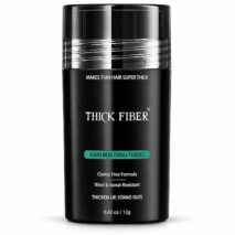THICK FIBER Hair Fibers for Women & Men with Thinning Hair (Black) 12g, Hair Loss Concealer, Covers Bald Spots, Hairline & Sparse Areas, Natural Fuller Looking Hair