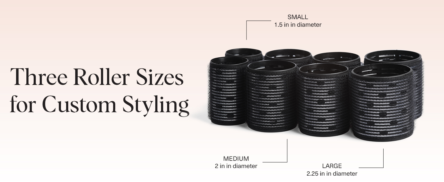 Self Grip Rollers Hair Curlers, Heatless Curls Overnight Blowout, Large Rollers for Volume Curls