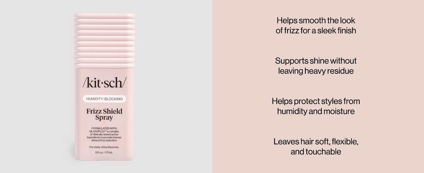Kitsch Frizz Shield Hair Spray - Frizz Control Hairspray for Smooth, Glass-Like Finish