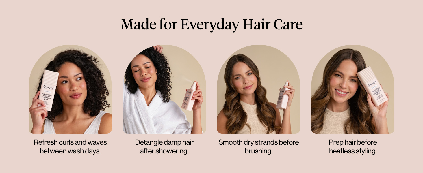 Detangler Spray for Wavy, Fine, Dry &amp;amp; Damaged Hair, Sulfate-Free Frizz Control for Women