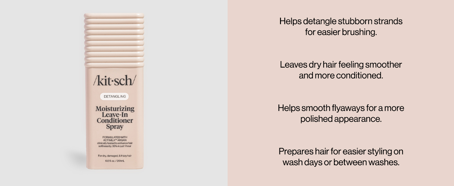 Detangler Spray for Wavy, Fine, Dry &amp;amp; Damaged Hair, Sulfate-Free Frizz Control for Women
